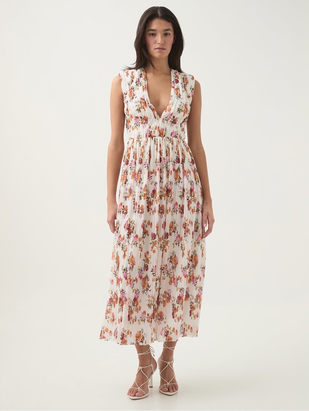 Aje. Becoming Bow Back Dress in Flora Natura